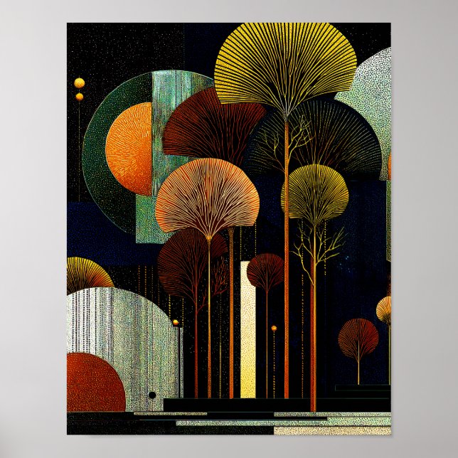 Póster Bosque de Medianoche #11 - Descarga Digital 4x5 (Frente)