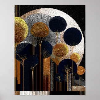 Póster Bosque de Medianoche #12 - Descarga Digital 4x5x