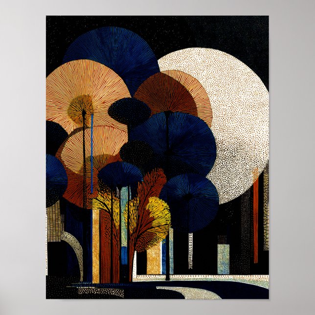 Póster Bosque de Medianoche #13 - Descarga Digital 4x5 (Frente)