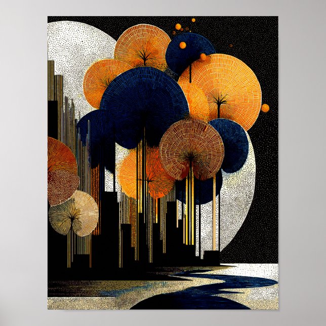 Póster Bosque de Medianoche #17 - Descarga Digital 4x5 (Frente)