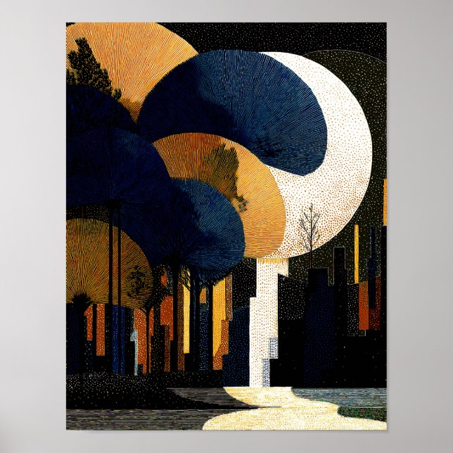 Póster Bosque de Medianoche #3 - Descarga Digital 4x5 (Frente)