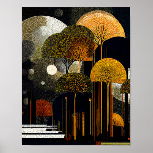 Póster Bosque de Medianoche #4 - Descarga Digital 4x5