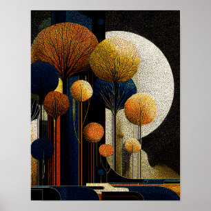 Póster Bosque de Medianoche #5 - Descarga Digital 4x5