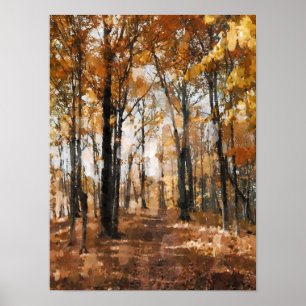 Póster Bosque de otoño