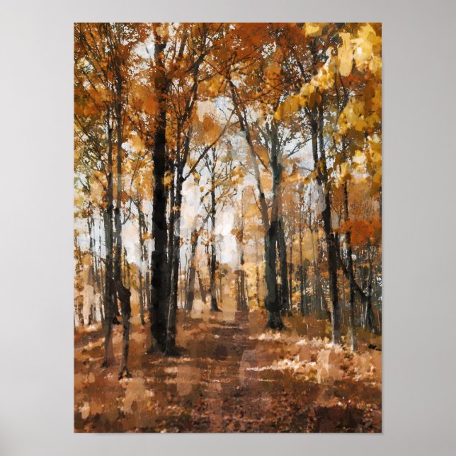 Póster Bosque de otoño (Frente)
