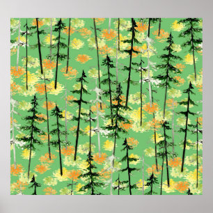 Póster Bosque de Otoño: Belleza Natural sin Marea