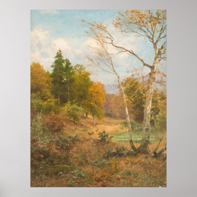 Póster Bosque de otoño – Heinrich Böhmer (Frente)