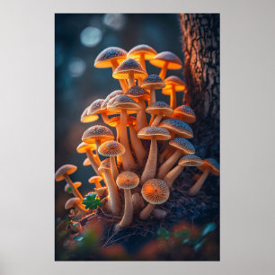 Póster Bosque de setas Tranquilo Naturaleza Tranquila Zen