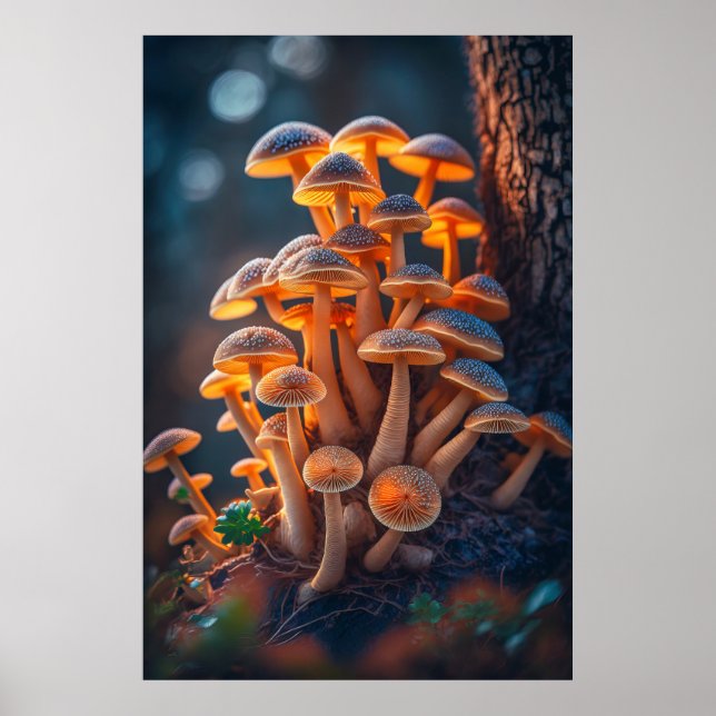 Póster Bosque de setas Tranquilo Naturaleza Tranquila Zen (Frente)