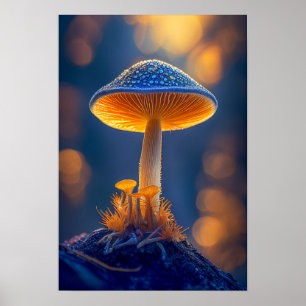 Póster Bosque de setas Tranquilo Naturaleza Tranquila Zen