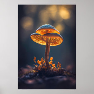 Póster Bosque de setas Tranquilo Naturaleza Tranquila Zen