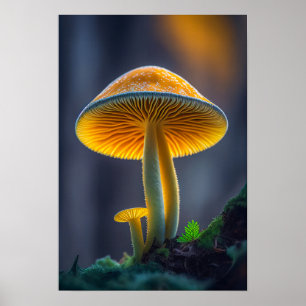 Póster Bosque de setas Tranquilo Naturaleza Tranquila Zen