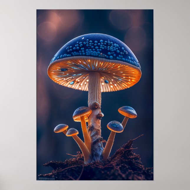 Póster Bosque de setas Tranquilo Naturaleza Tranquila Zen (Frente)