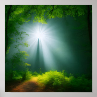 Póster Bosque de Sunrise