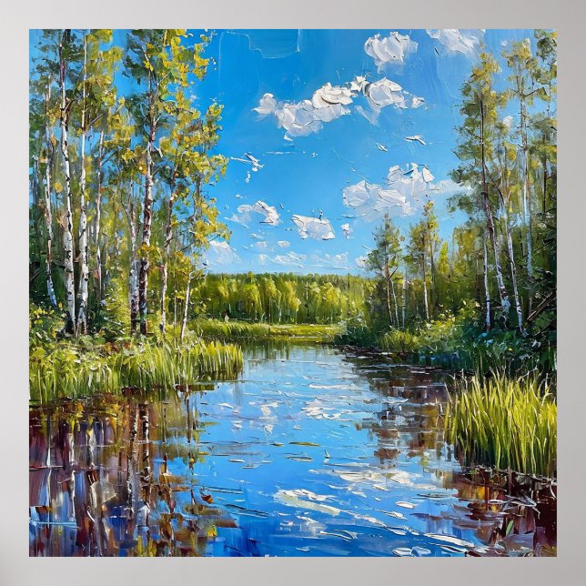 Póster Bosque de verano (Frente)