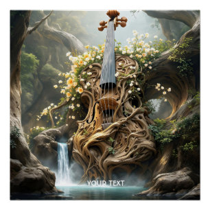 Póster Bosque de violín gigante