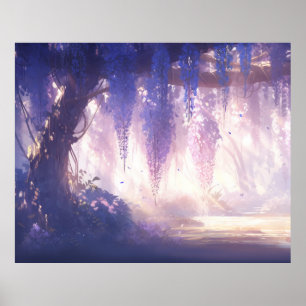 Póster Bosque de Wisteria encantado: Ethereal Allover Dan