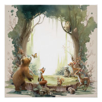 Bosque Deja que comience la aventura Baby Shower  