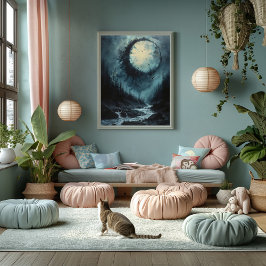 Póster Bosque del Eclipse Lunar: Amanecer Místico