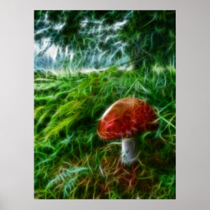 Póster Bosque del fractal de la seta