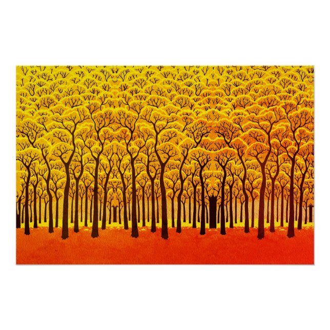 Póster Bosque Dorado de Otoño (Anverso)