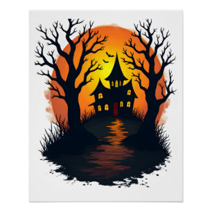 Póster Bosque Embrujado � Camiseta de la Naturaleza de Ha
