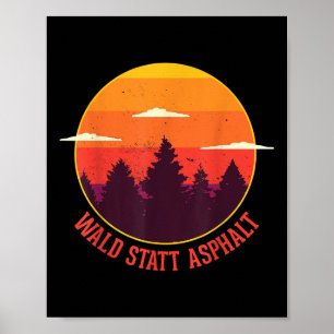 Póster Bosque en lugar de asfalto Naturaleza Montañas Bos