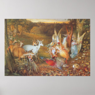Póster Bosque Encantado por el artista John Anster Fitzge