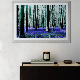Póster Bosque Encantador de Campanillas Azules
