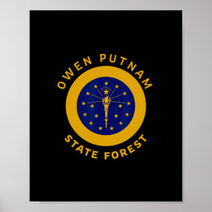 Póster Bosque Estatal Owen Putnam Indiana En Viaje Vacaci