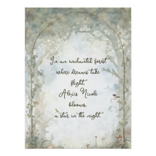 Póster Bosque etéreo encantado