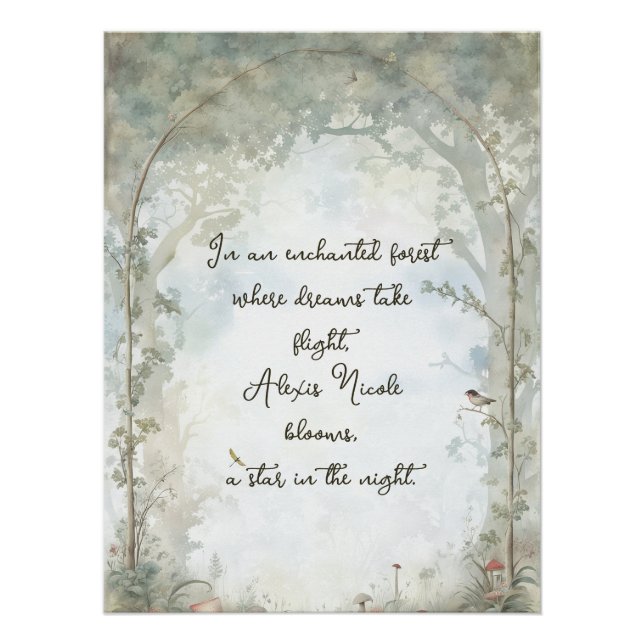 Póster Bosque etéreo encantado (Anverso)