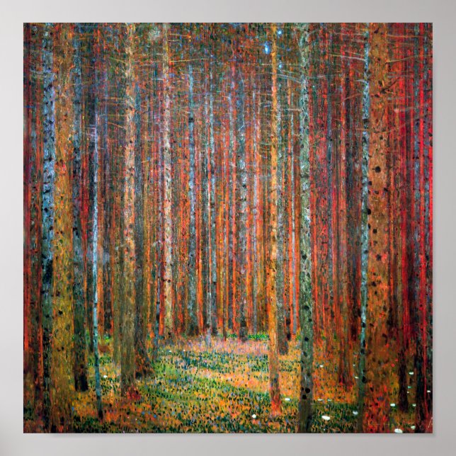 Póster Bosque Fir | Gustav Klimt | (Frente)