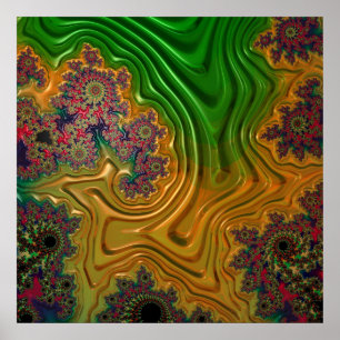 Póster Bosque Fractal