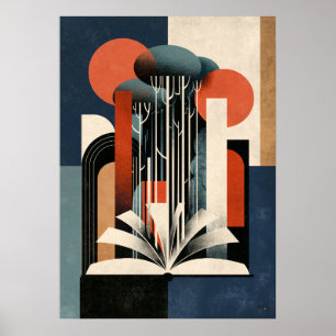 Póster Bosque Geométrico de Lectura Constructivista Amant