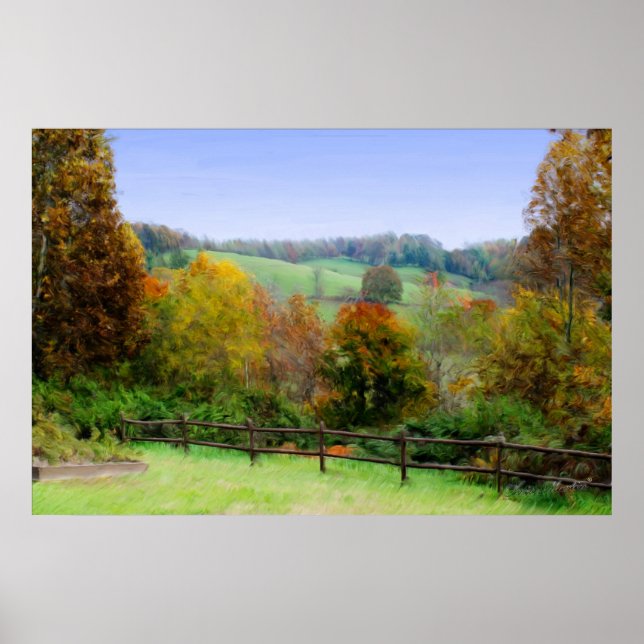 Póster Bosque Lap - Pintura de caída (Frente)