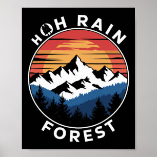 Póster Bosque Lluvioso Hoh Parque Nacional Olímpico W
