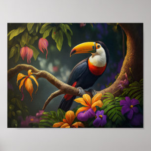 Póster Bosque lluvioso Toucan