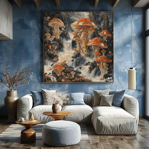 Póster Bosque Mágico: Impresionista y Surrealista