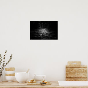 Póster Bosque Místico Nocturno – Paisaje Natural Melancól