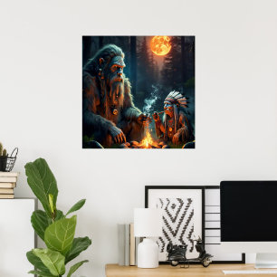 Póster Bosque Moonlit Grande