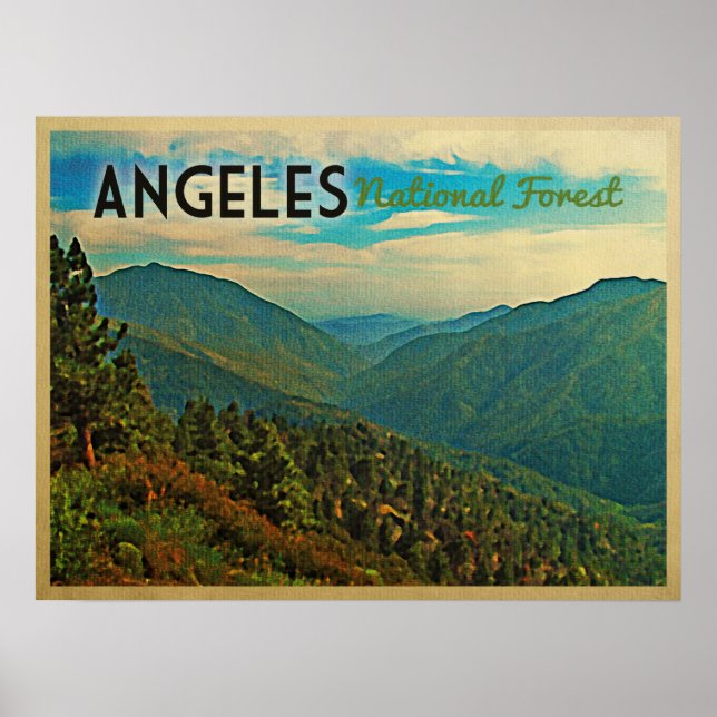 Póster Bosque nacional de Los Ángeles (Frente)