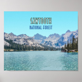 Póster Bosque nacional de Sawtooth Idaho