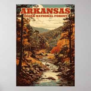 Póster Bosque Nacional Ozark en Arkansas V01