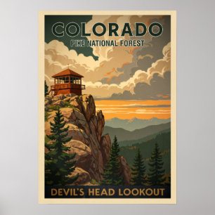 Póster Bosque Nacional Pike - Outlook V01 para la cabeza