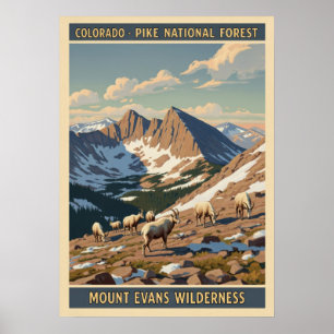 Póster Bosque Nacional Pike - Selva del Monte Evans V01