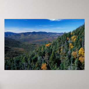 Póster Bosque Nacional White Mountain, NH. La vista desde