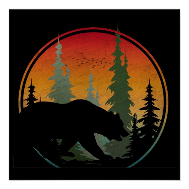 Póster Bosque natural del oso del sol (Anverso)