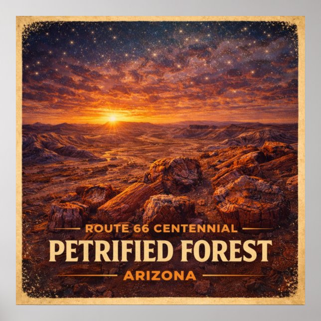 Póster Bosque Petrificado Centenario de Arizona (Frente)