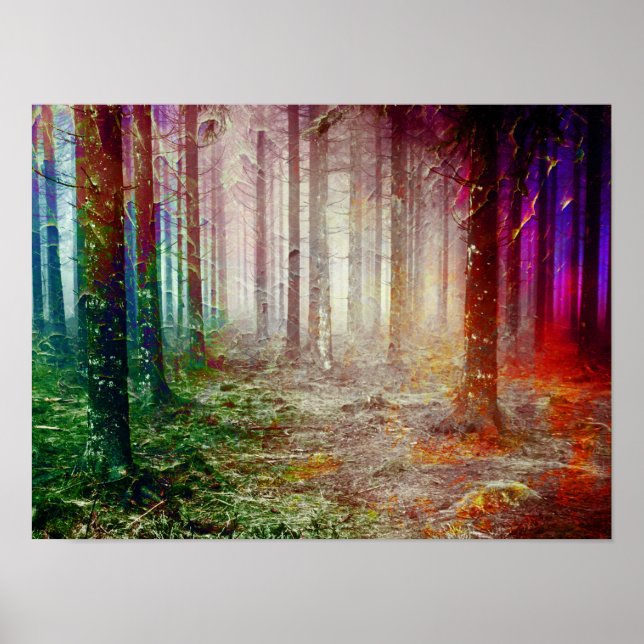 Póster Bosque pintado (Frente)